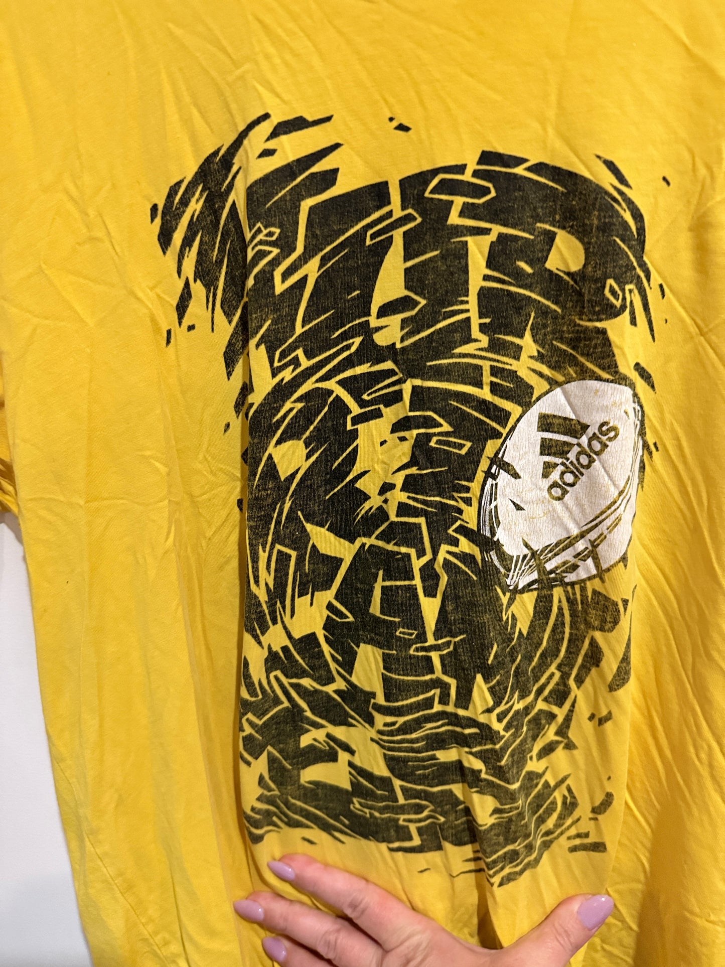 Adidas Size L Rugby Graphic Tee