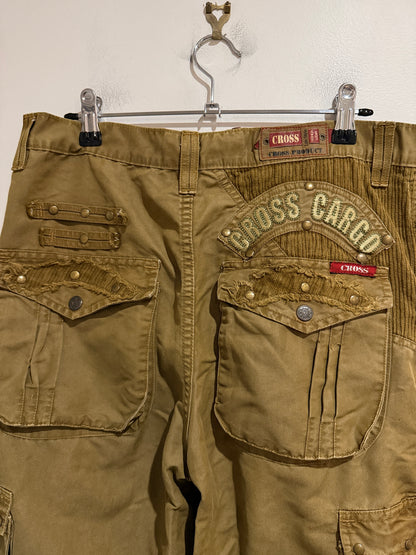Cross Cargo Size 32 | Waist 82cm Studded Pocket Cargo Pants