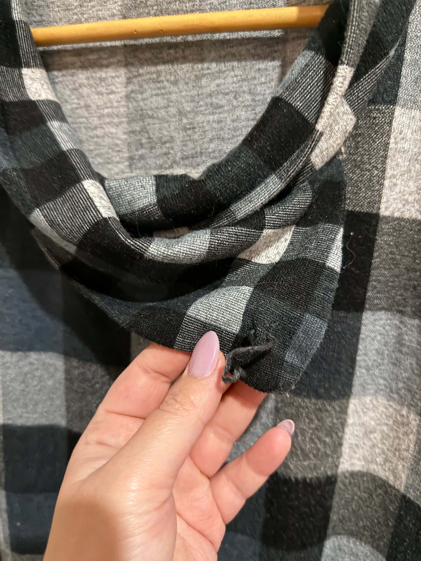 Izabel Size 14 Plaid Check Cowl Neck Top