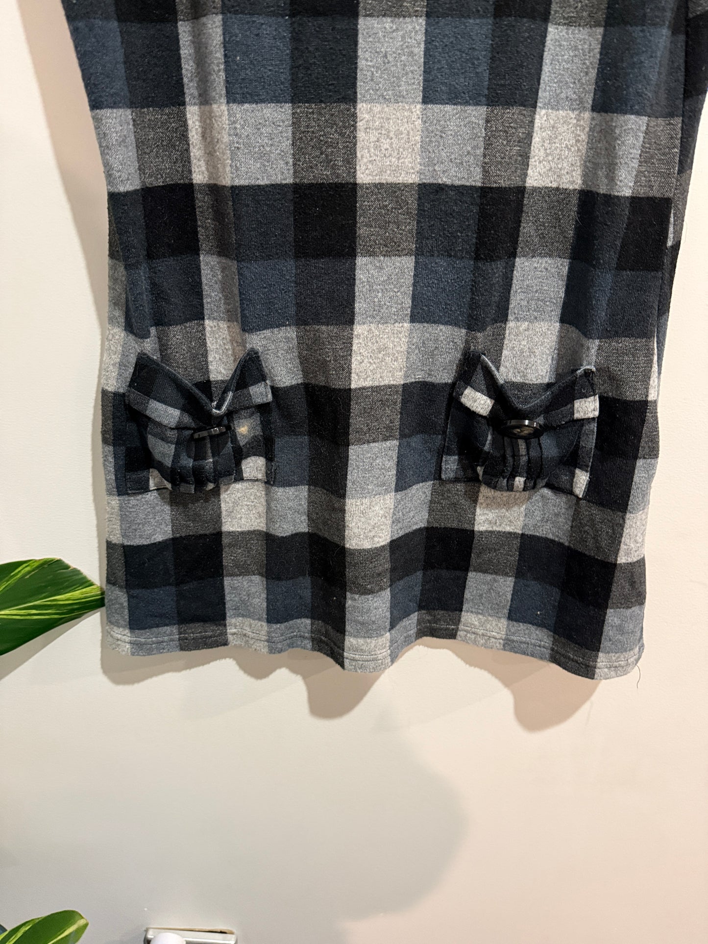 Izabel Size 14 Plaid Check Cowl Neck Top