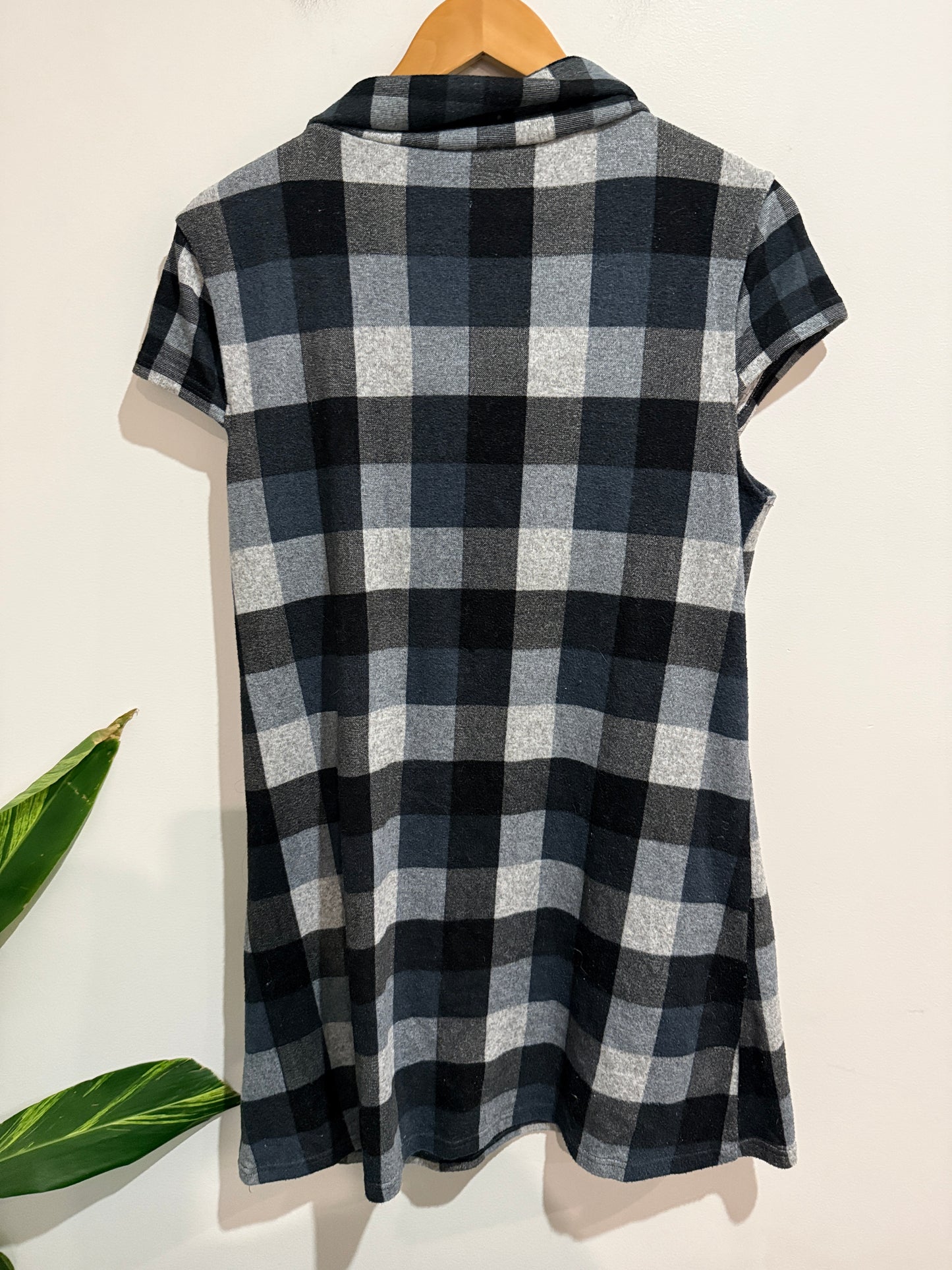 Izabel Size 14 Plaid Check Cowl Neck Top