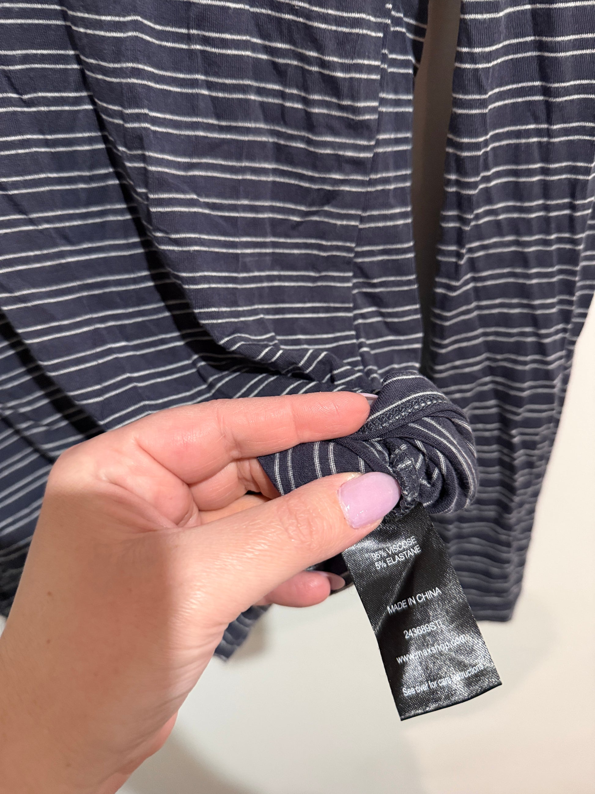 Max Size S Striped Long Sleeve Tee