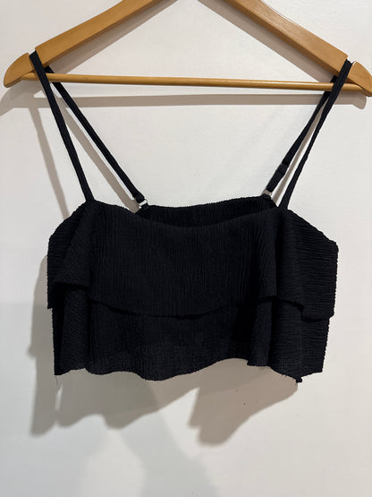 Brand Unknown Size L Off Shoulder Frill Crop Top