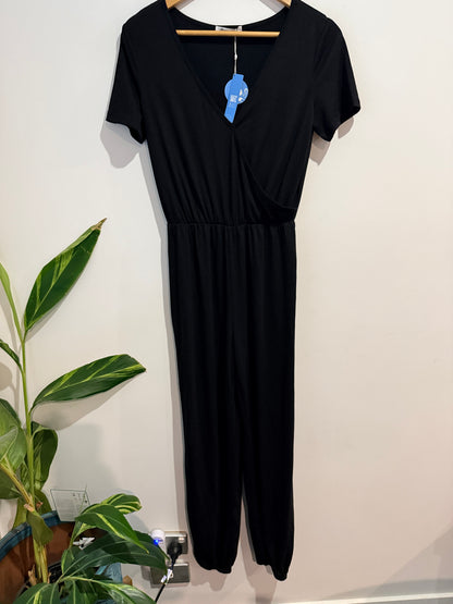 Cupshe Black Wrap Jumpsuit Size S