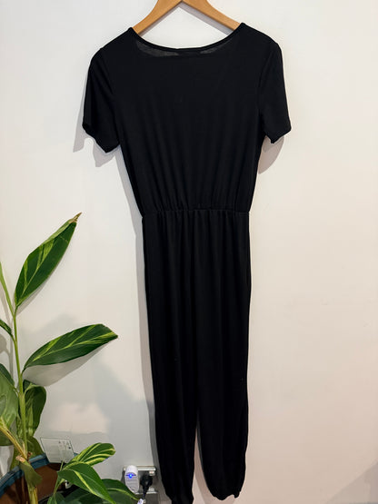 Cupshe Black Wrap Jumpsuit Size S