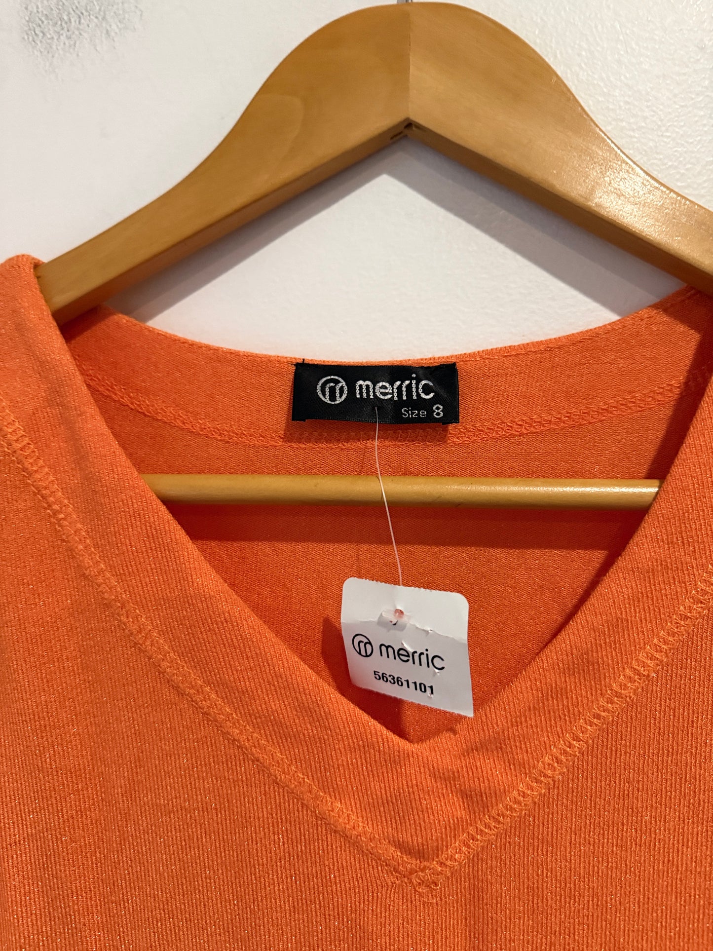 Merric Orange Long Sleeve Dress Size 8