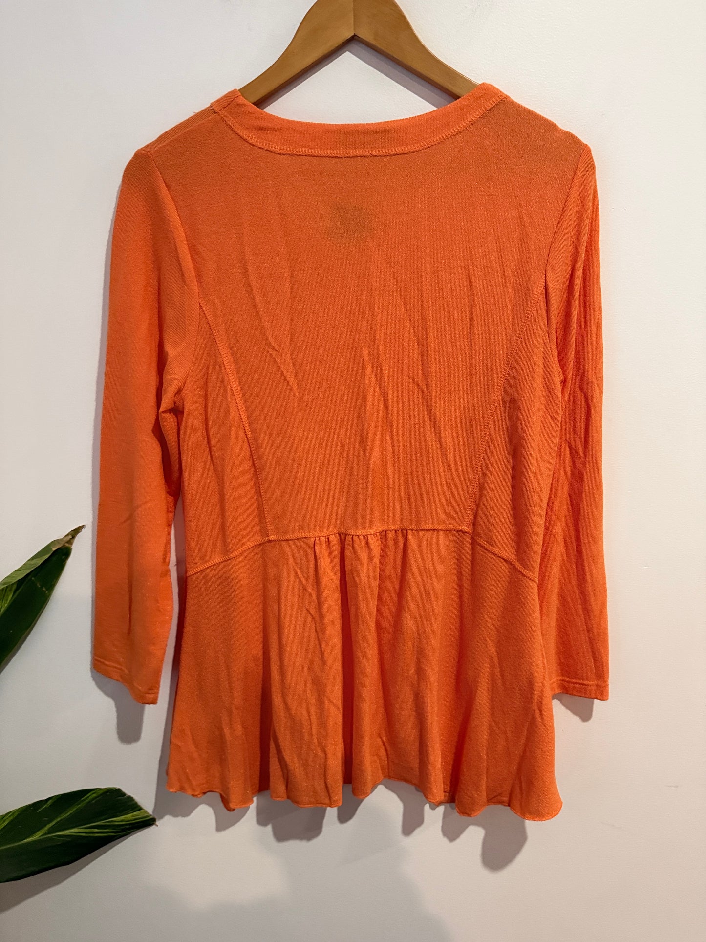 Merric Orange Long Sleeve Dress Size 8