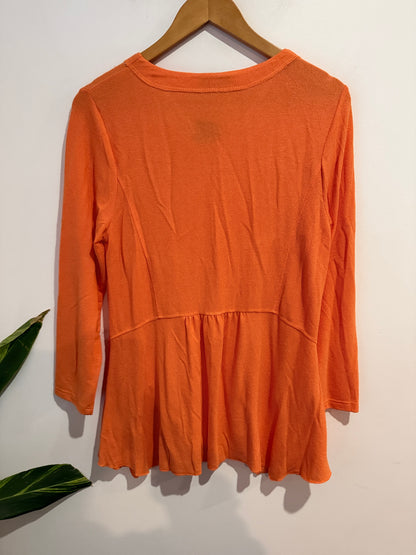 Merric Orange Long Sleeve Dress Size 8