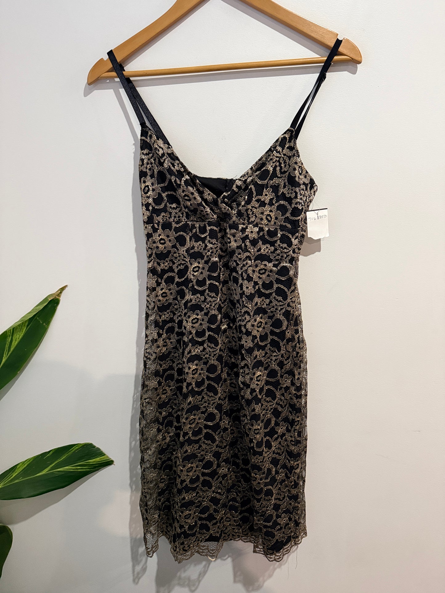 Byer Too Metallic Lace Dress Size 7