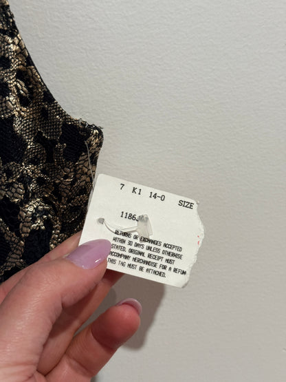 Byer Too Metallic Lace Dress Size 7