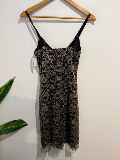Byer Too Metallic Lace Dress Size 7