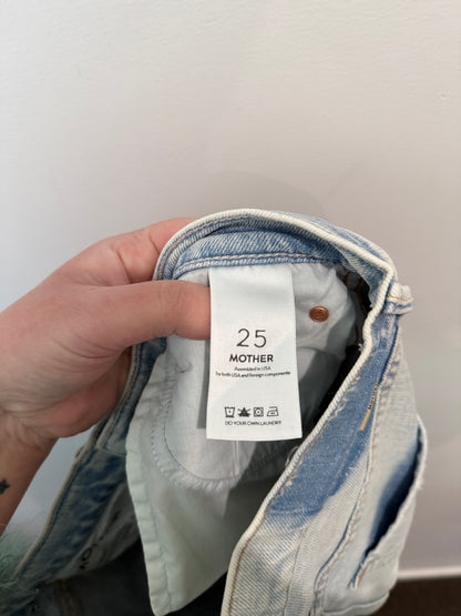 MOTHER Split Hem Jeans Size 25