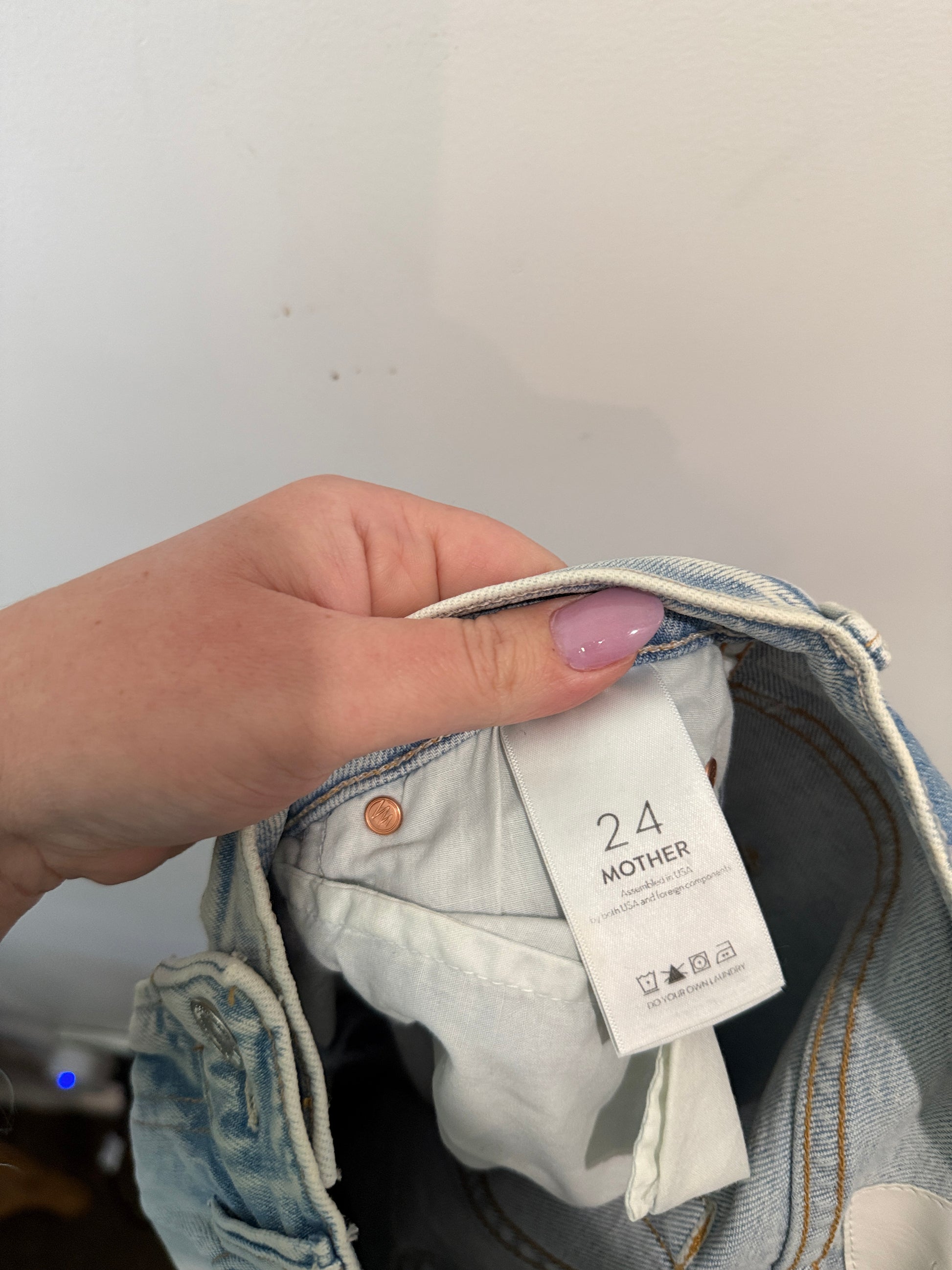 MOTHER Split Hem Jeans Size 24