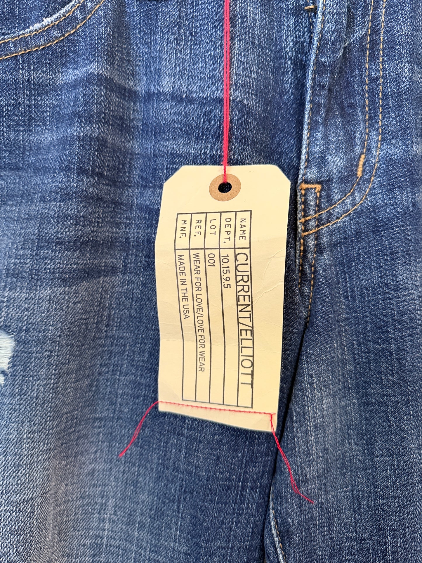 Current/Elliott The Bootcut Distressed Jeans Size 29