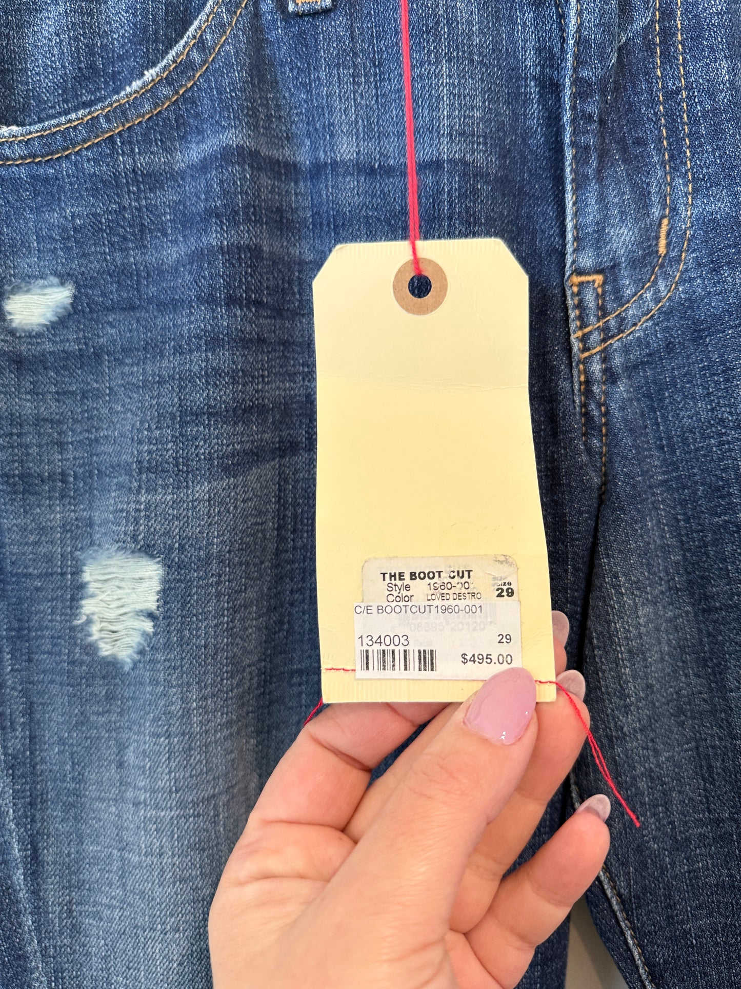 Current/Elliott The Bootcut Distressed Jeans Size 29