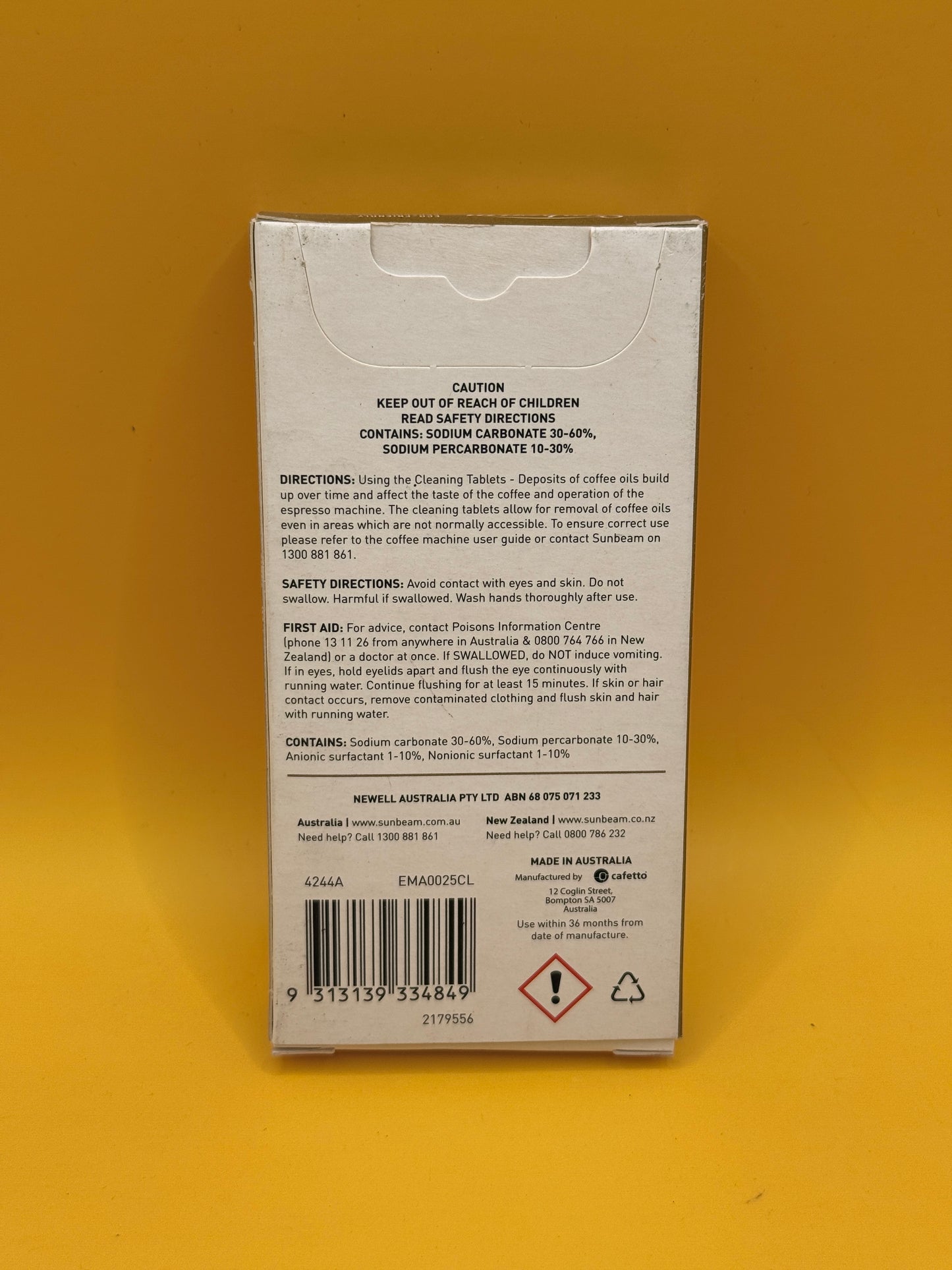 Sunbeam Eco-Friendly Coffee Machine Cleaning Tablets 8 Pack
