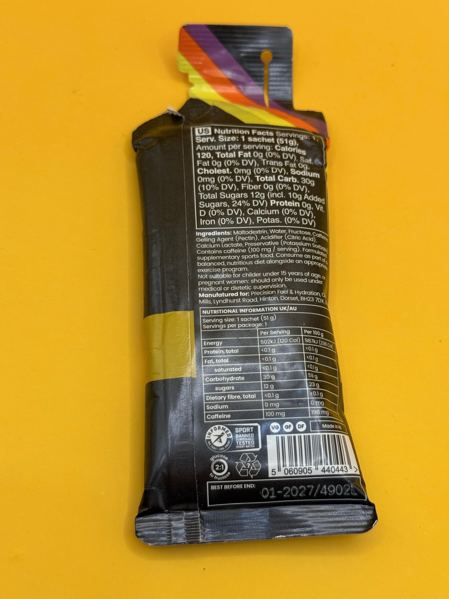 Precision Fuel PF 30 Caffeine Energy Gel Original – 100mg Caffeine