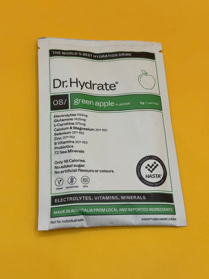 Dr. Hydrate Green Apple Hydration Sachet – 9g Single Serve