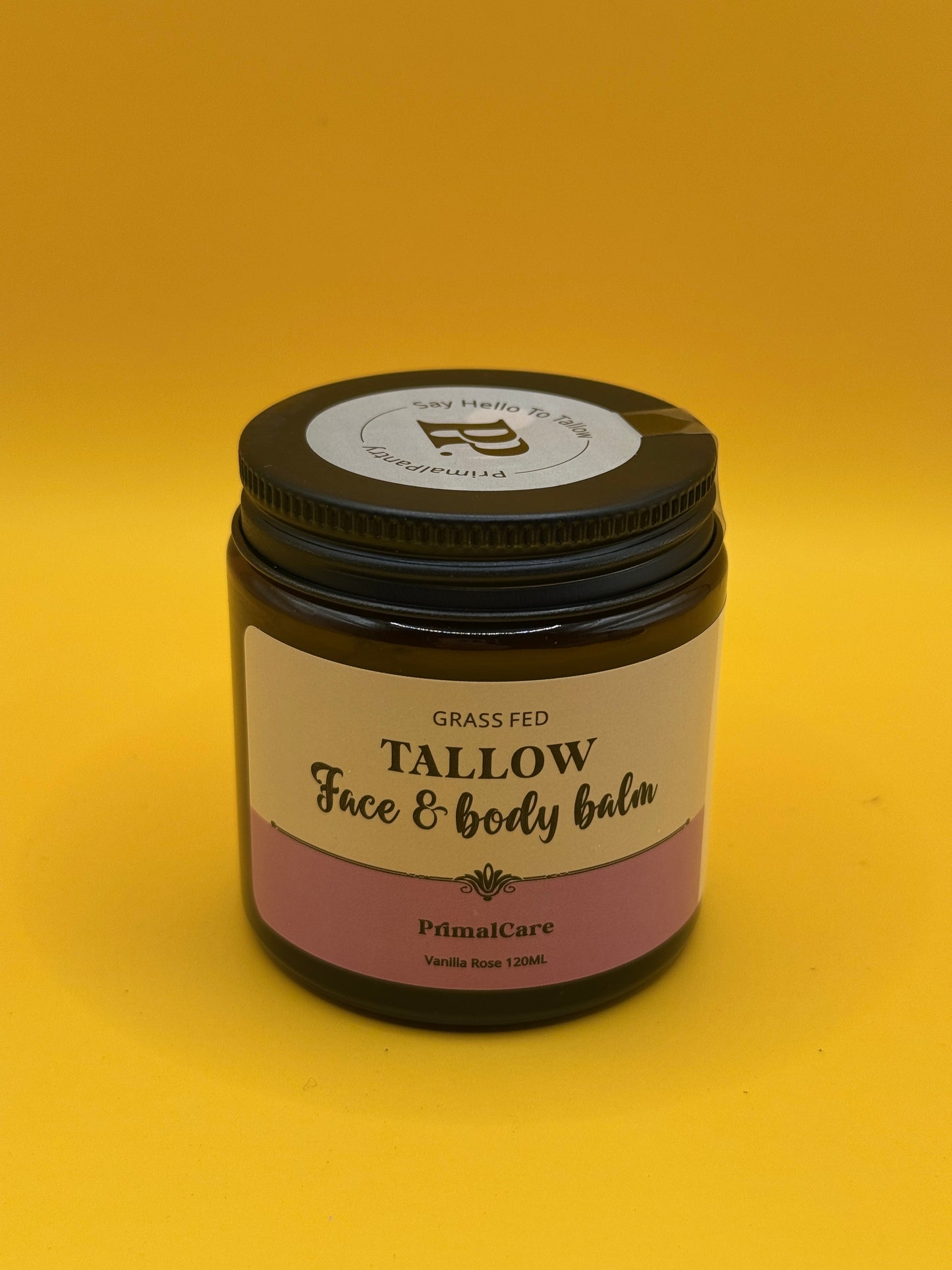 PrimalCare Grass Fed Tallow Face & Body Balm Vanilla Rose – 120ml