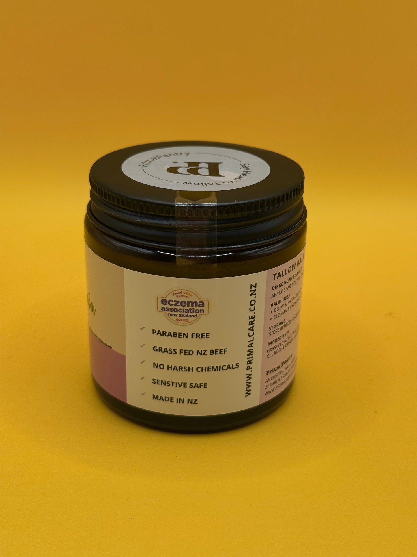 PrimalCare Grass Fed Tallow Face & Body Balm Vanilla Rose – 120ml