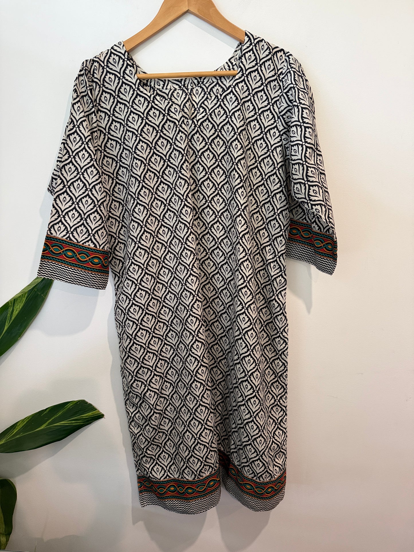 Unbranded Boho Block Print Tunic Dress