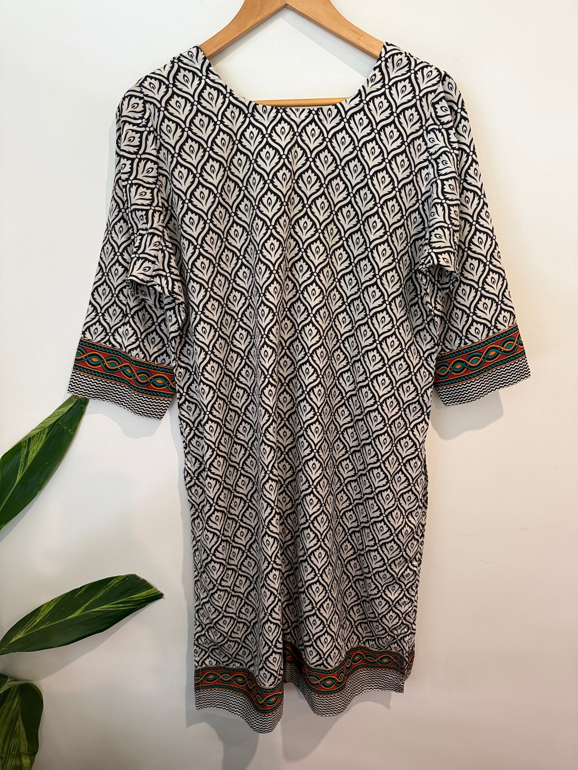 Unbranded Boho Block Print Tunic Dress