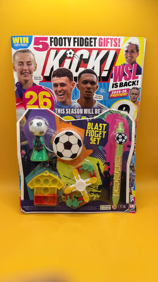 Kick! Magazine WSL 2025–26 Preview with Blast Fidget Set by Kick!
