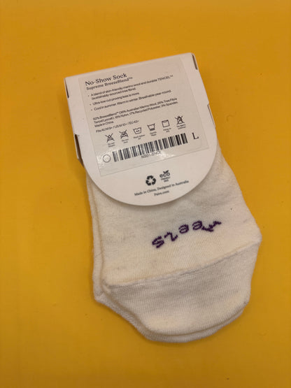 Paire Supreme BreezeBlend Merino Blend No-Show Socks Size L