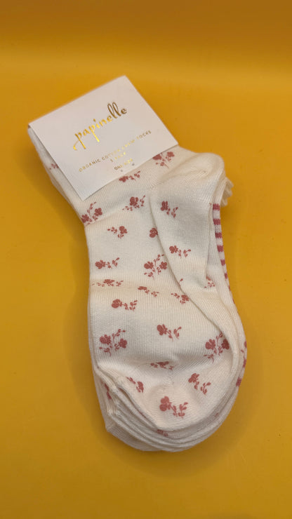 Papinelle Organic Cotton Crew Socks 3 Pack