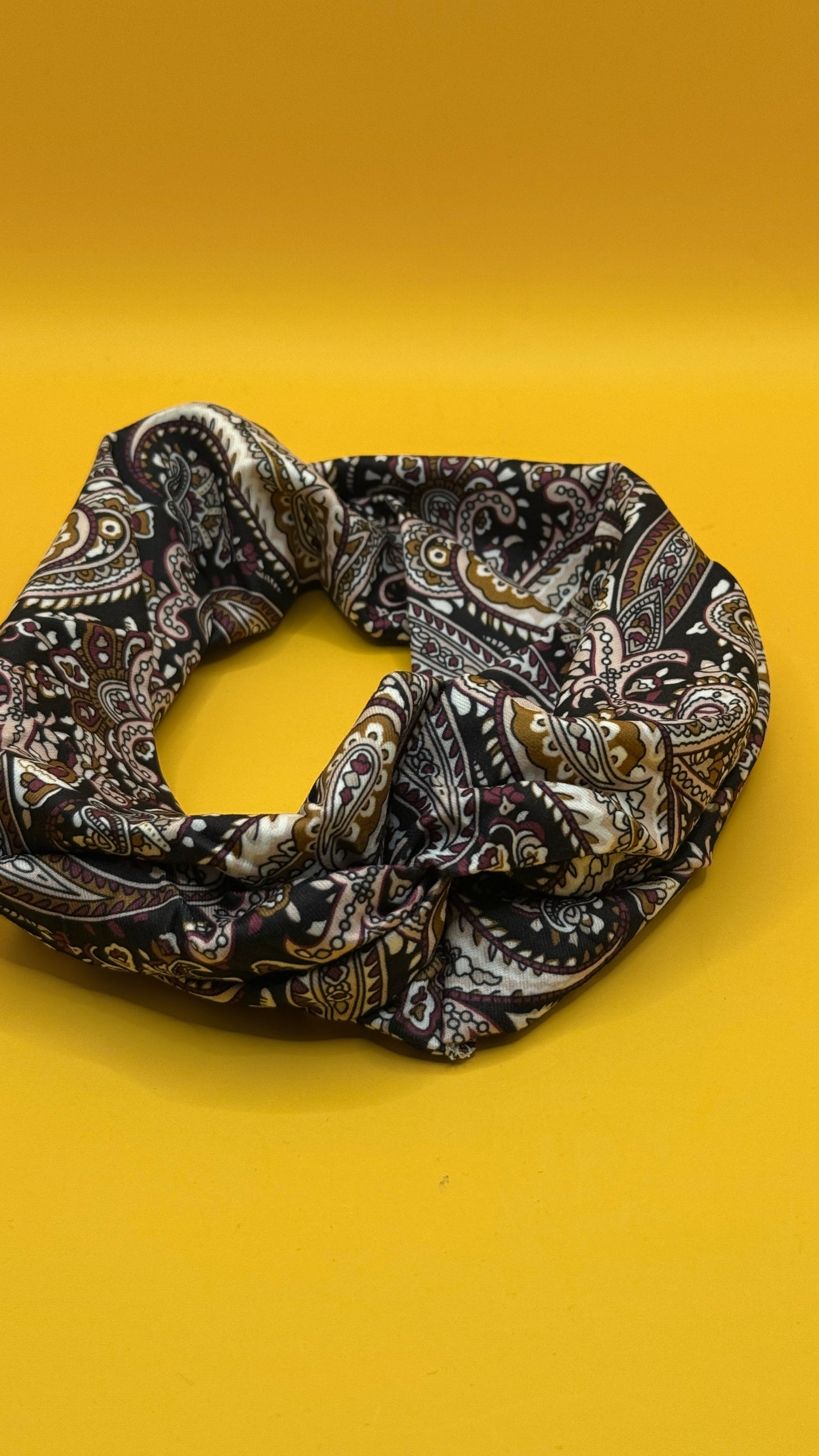 Brown and Paisley Twist Headbands 2 Pack