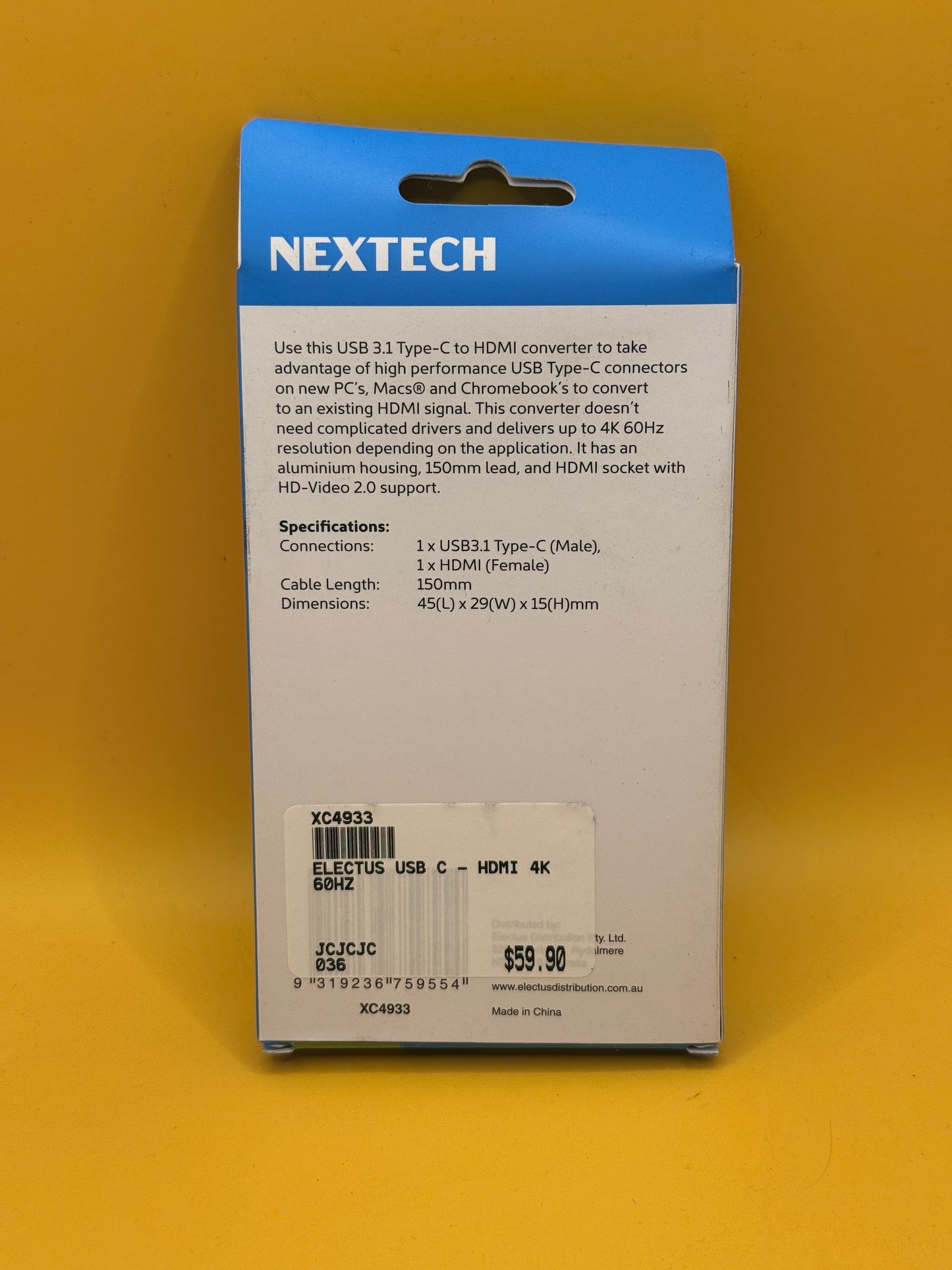 Nextech USB-C to 4K HDMI Converter XC4933