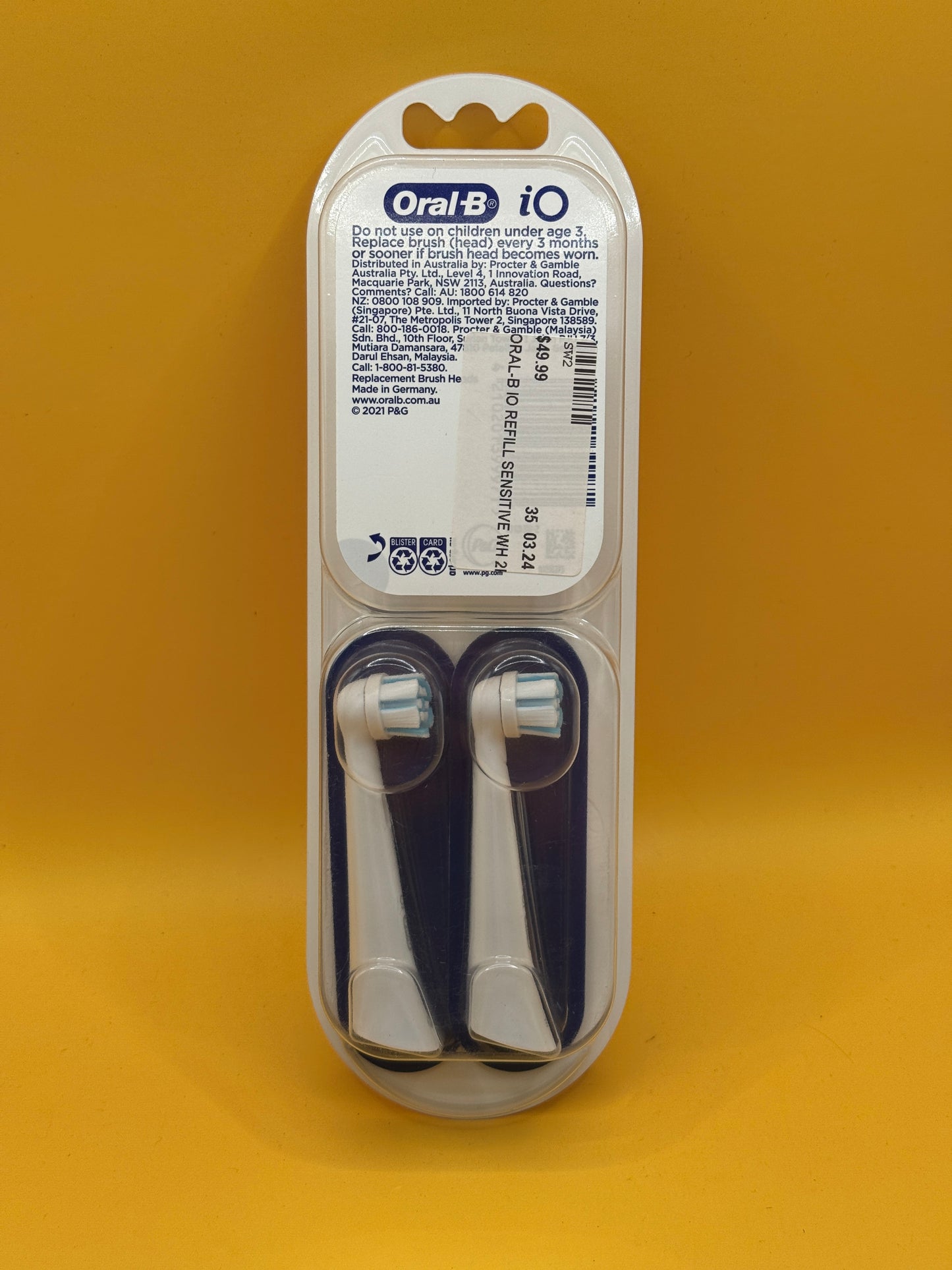 Oral-B iO Gentle Care Replacement Brush Heads 2 Pack