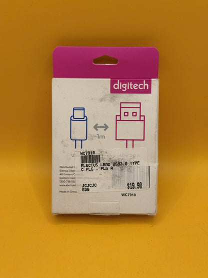 Digitech USB-C to USB-A USB 3.0 Cable 1m