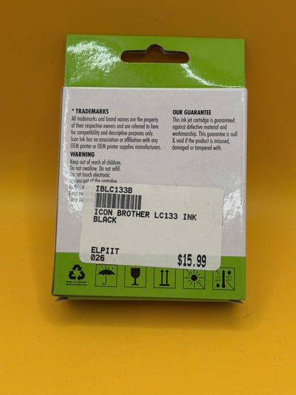 Icon Ink Brother LC131/133 Compatible Black Ink Cartridge