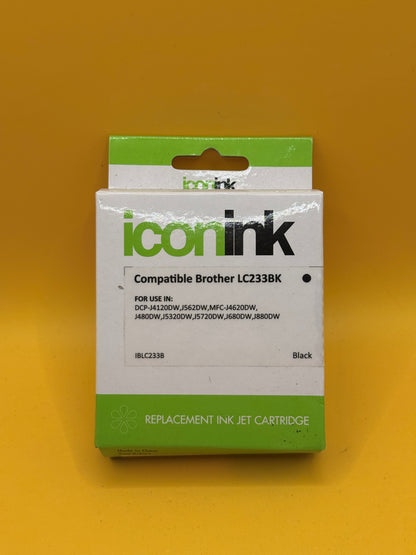 Icon Ink Brother LC233 Compatible Black Ink Cartridge