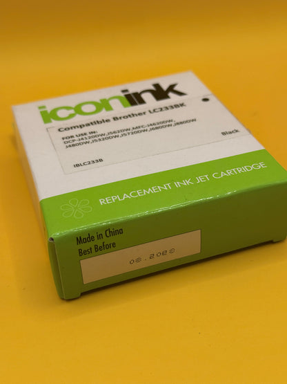Icon Ink Brother LC233 Compatible Black Ink Cartridge