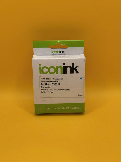 Icon Ink Brother LC3311 Compatible Cyan Ink Cartridge