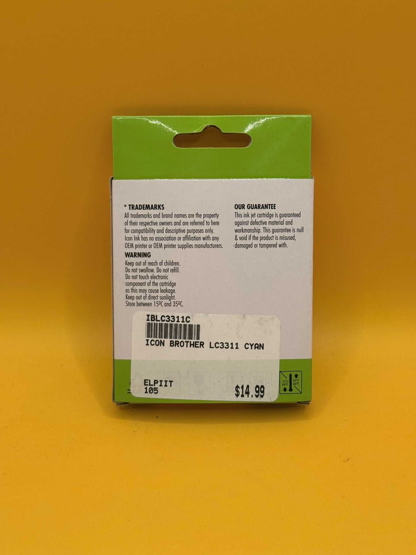 Icon Ink Brother LC3311 Compatible Cyan Ink Cartridge