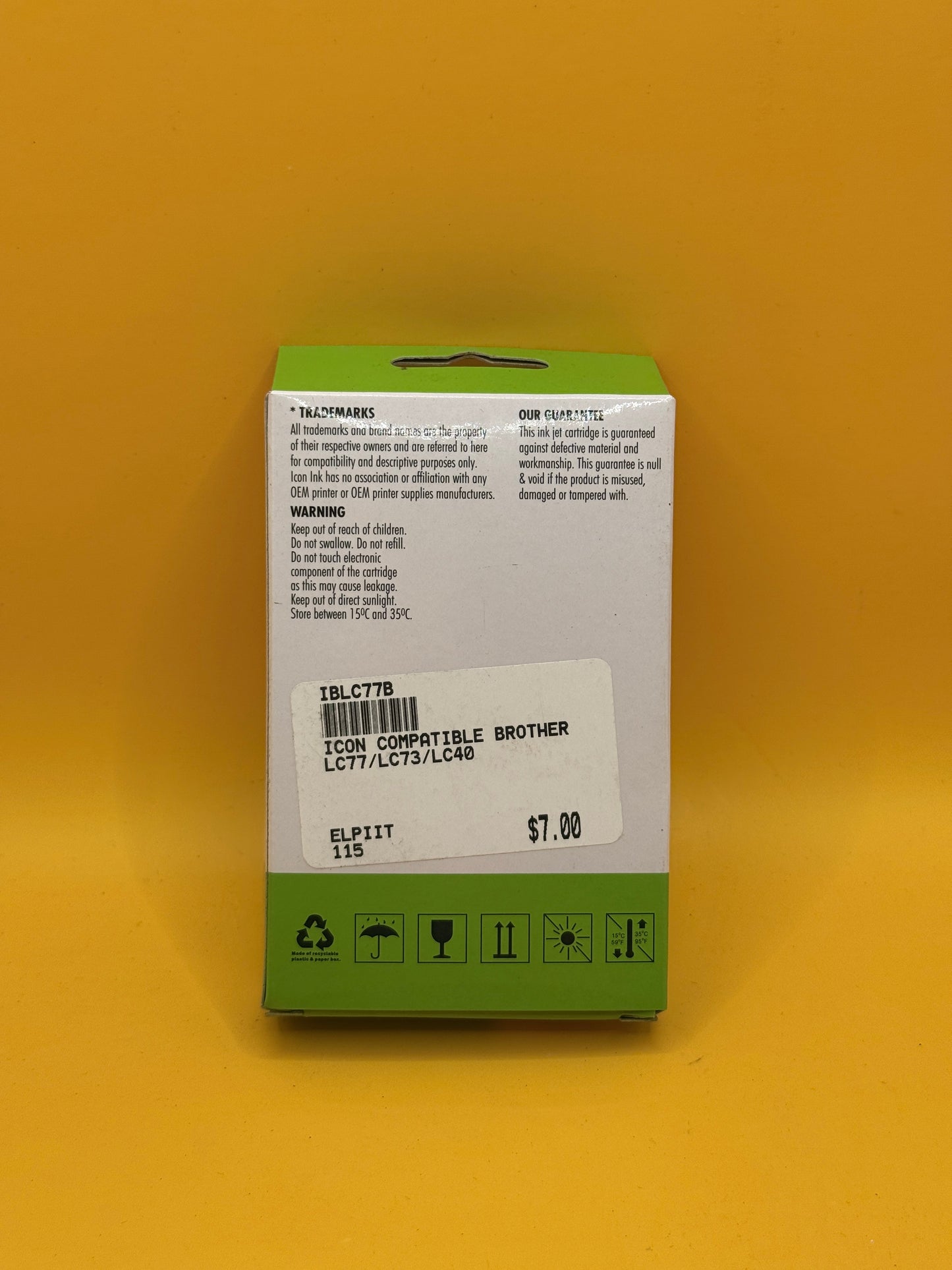Icon Ink Brother LC40/73/77 Compatible Black Ink Cartridge