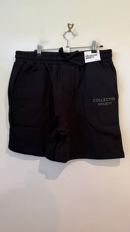 Collective Society Black Fleece Shorts Size L