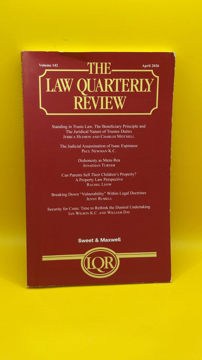 The Law Quarterly Review Volume 142 April 2026 by Sweet & Maxwell