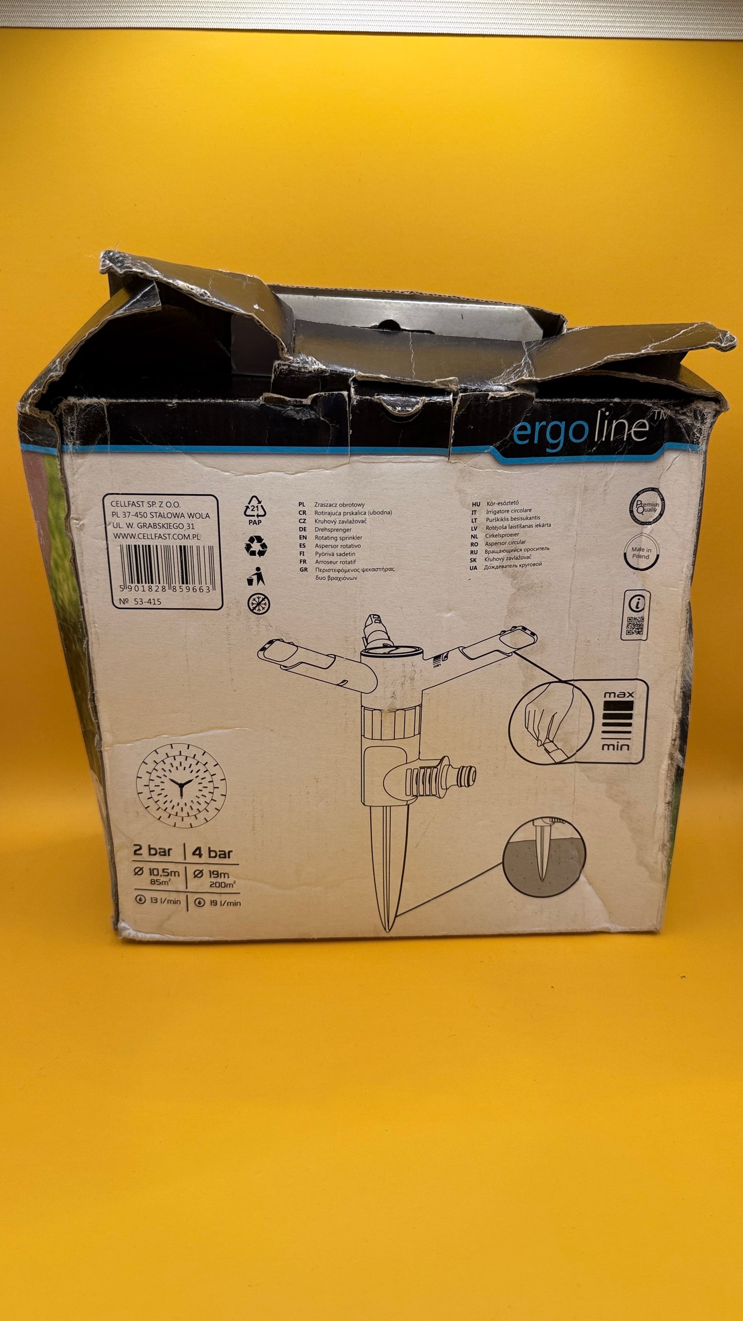 Cellfast Ergoline 3-Arm Rotating Sprinkler