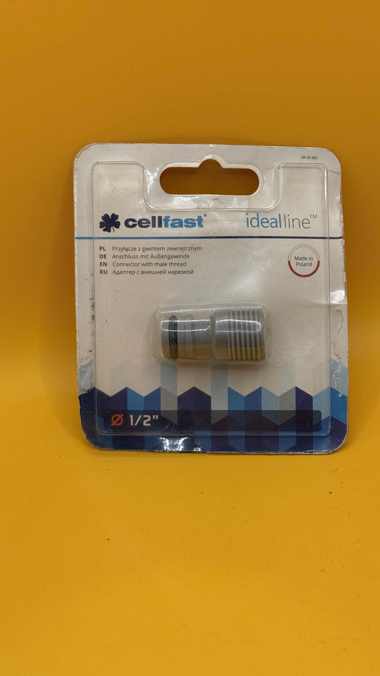 Cellfast Idealline 1/2in Male Thread Hose Connector
