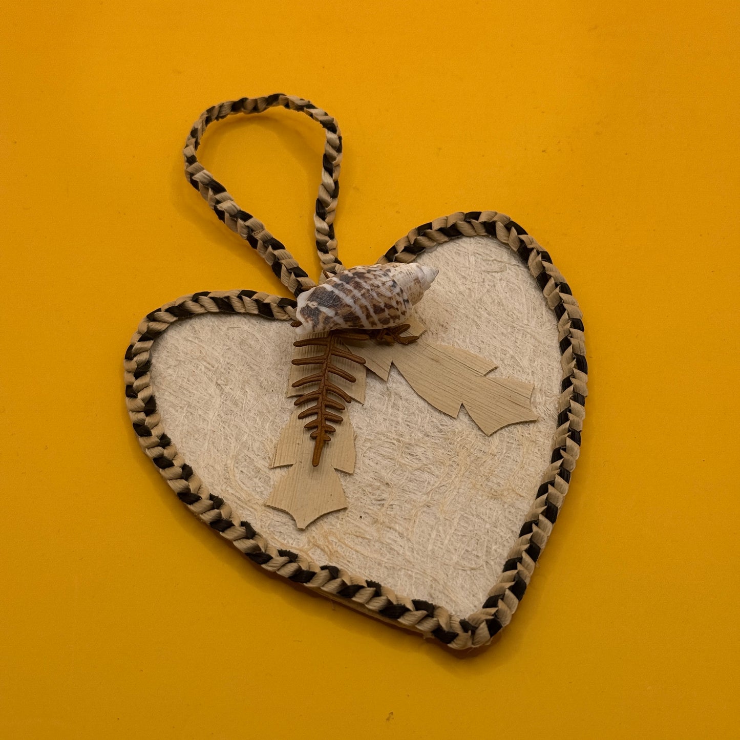Coastal Heart Hanging Decoration with Shell