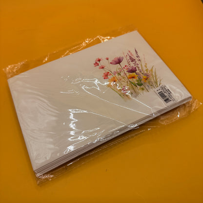 Wildflower Greeting Cards and Envelopes Set of 12