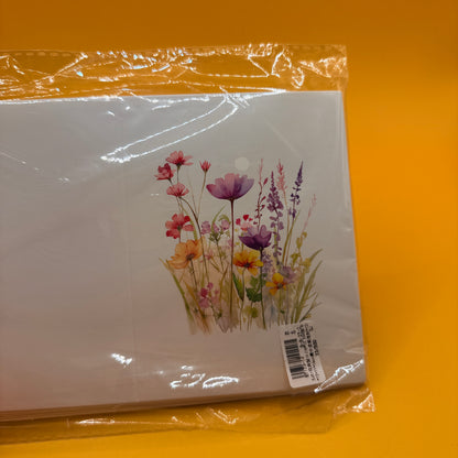Wildflower Greeting Cards and Envelopes Set of 12