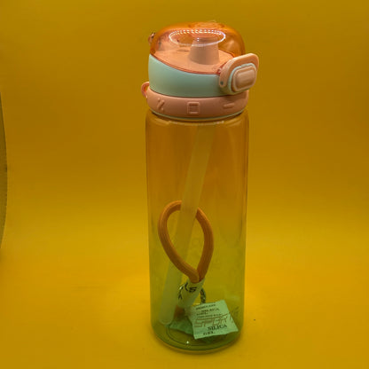 Sports Flip-Top Water Bottle Pink and Green 750 ml