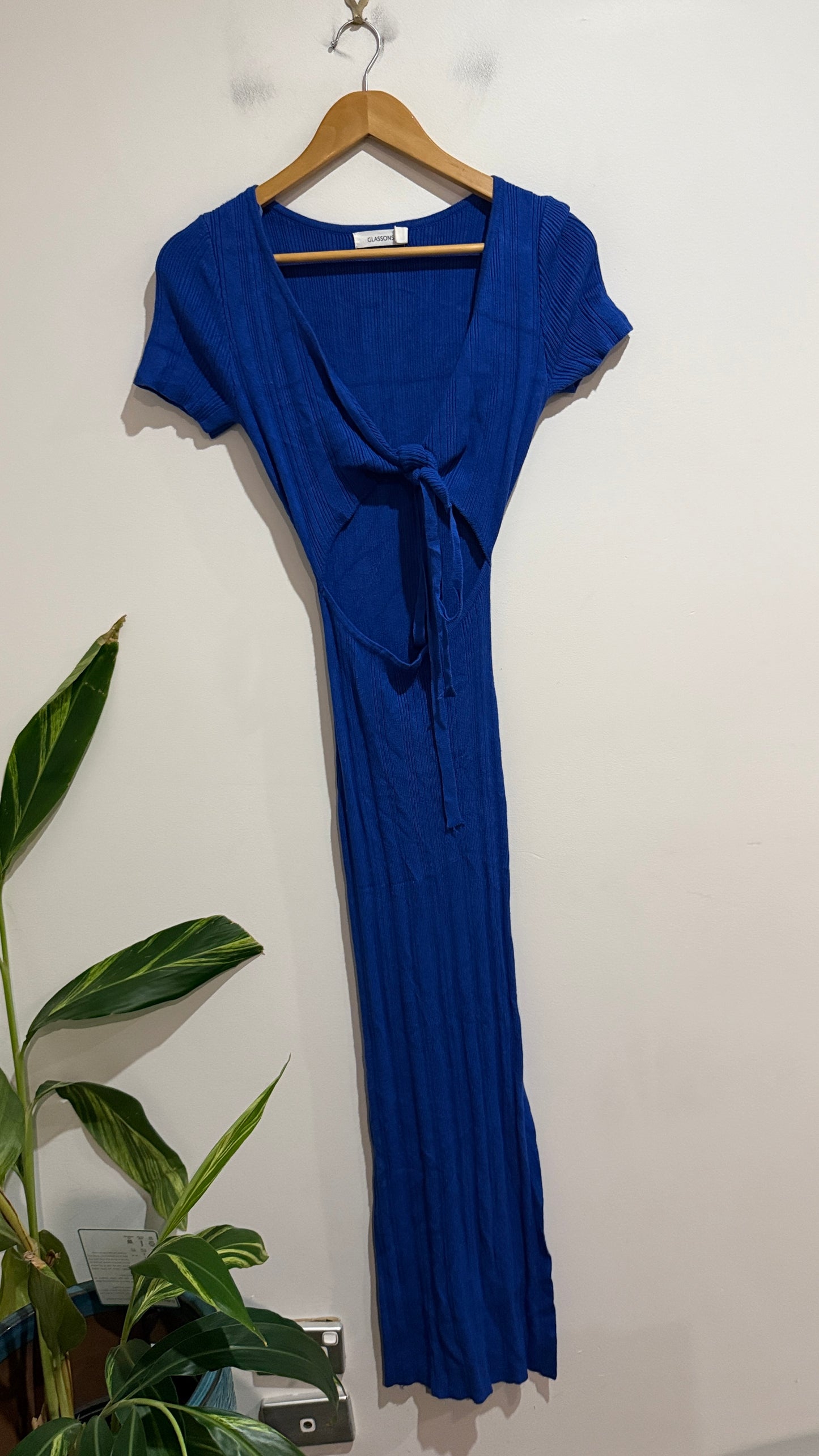 Glassons Size XS Ribbed Wrap Tie Dress