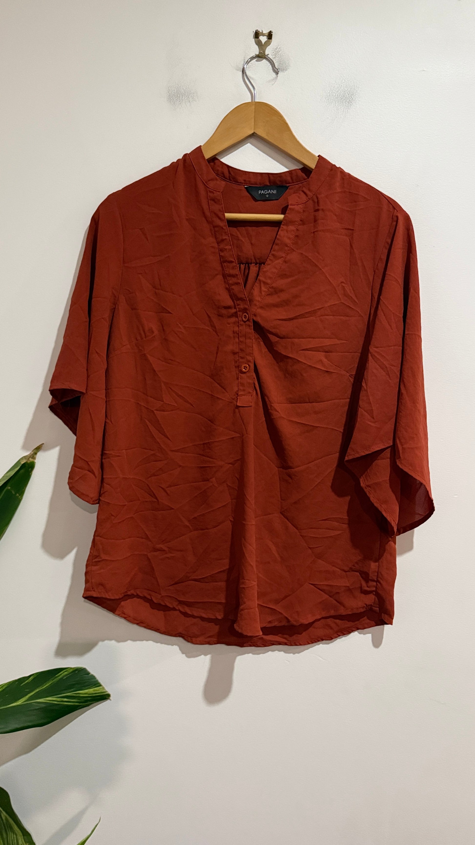 Pagani Size 12 Jacquard Texture Blouse