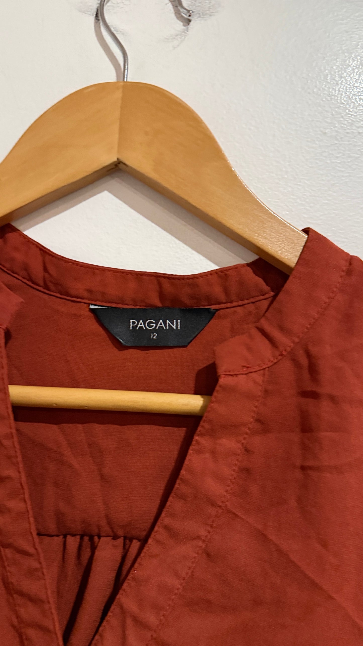Pagani Size 12 Jacquard Texture Blouse